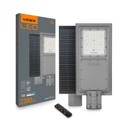 LED ліхтар вуличний автономний VIDEX 2300Lm 5000K (VL-SLSO-082-S) 27551 фото